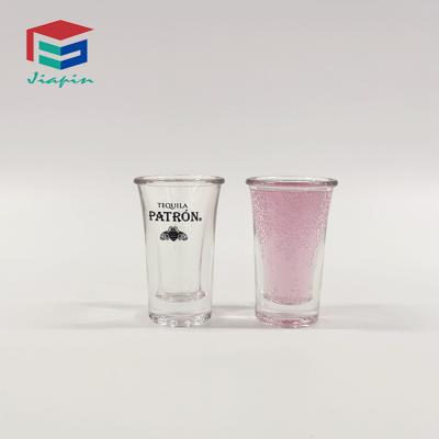 China Eco - Friendly Unbreakable Graduated Plastic 1.1oz Shot Glass Cups With High Quality for sale