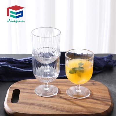 China Hot Selling Food Grade Safe Items Stackable Plastic Glass Tumbler With Low Price for sale