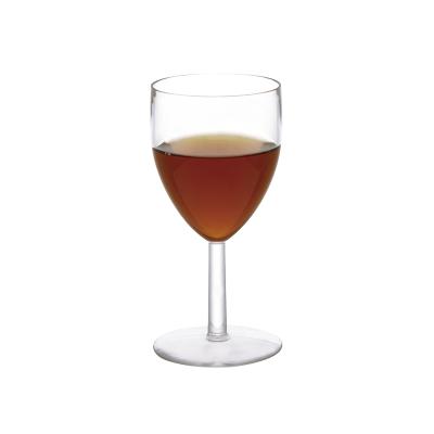 China 190ml Popular Unbreakable Clear Unbreakable Glass Plastic Tumbler Wine Glass Cup With Good Quality for sale