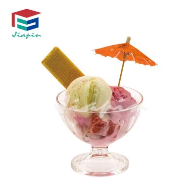 China 200ml single wall clear plastic dessert cup ice cream serving pudding cup with low price for sale