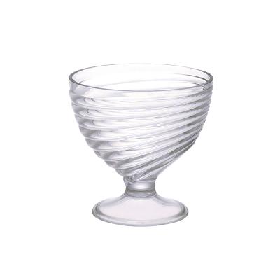 China Single Wall Shatterproof Clear Plastic Pudding Cup Dessert Cup Ice Cream Cup With Good Quality for sale