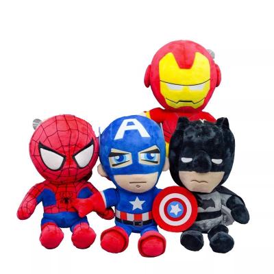 China Cute Disney 27cm Spiderman Plush Dolls Hot Avengers Movie Toys Hero Captain America Iron Christmas Soft Stuffed Gifts for sale