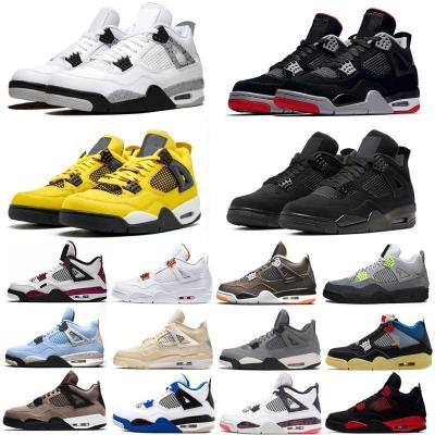 China But sports basketball shoes basketball shoes style original stock men's zapatillas 4 Aire de zapatillas 4 black cat liee jordan oreo sports shoes sneakers men's sports shoes for sale