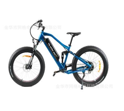 China Aluminum Alloy 26 Inch Fat Tire Snow Electric Bike 500W 750W Electric Bike Full Suspension Electric Bike for sale