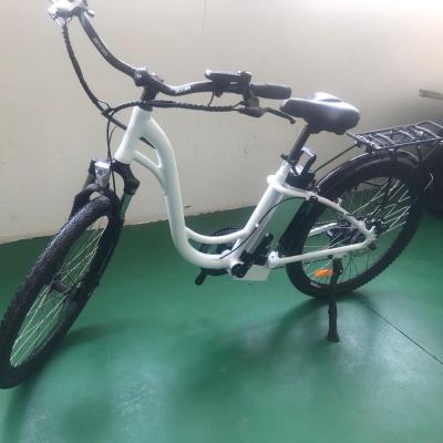 China New Style Aluminum Alloy 26 Inch OH Lithium Battery Electric City Bike 36V 10.4 Cycling Bicycle With Rear Carrier for sale