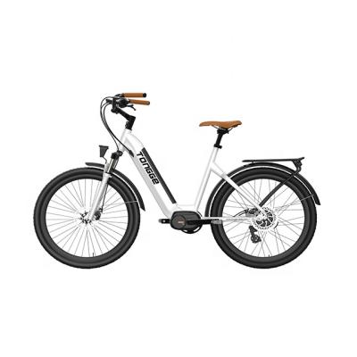 China New Fashion Aluminum Alloy Styling Good Quality Powder Green City Electric Bike 26*1.95 TG-CM003 for sale