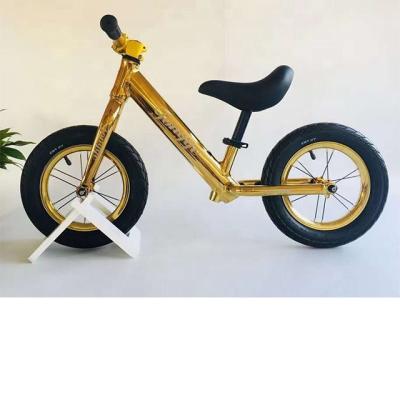 China Children Toys Bike Hot Sales Wholesale New Style TG-K023 Cheap High Quality Lightweight Alloy 12 Inch Gold Children Balance Bicycle for sale