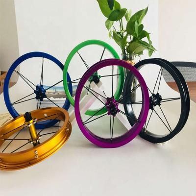 China ALLOY 12 Inch Alloy WallTG-W026 Single High Polished Anodized Children Balance Bicycle Wheel for sale