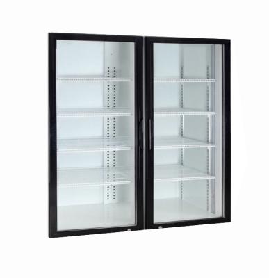 China Outdoor Walk-in Cold Room Upright Cooler Freezer Glass Door Commercial for sale