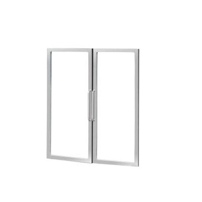 China Argon Filled Display Frame Aluminum Silver Colored Glass Door Of Cheapest Buffet Fridge for sale