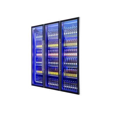 China Outdoor Upright Walk-In Freezer Slim Freezer Display Door PVC Glass Frame for sale