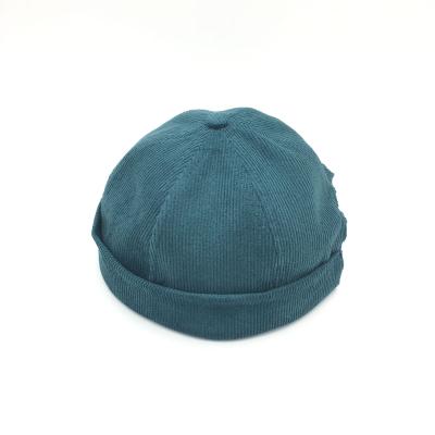 China Sunshading drop shipping corduroy rolled brimless hat mens gatsby hat green hat fashion high quality ivy hat for sale