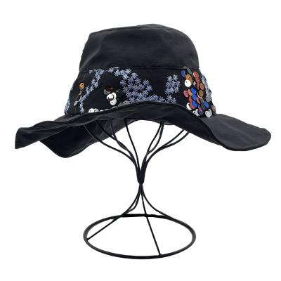 China Sunshading Sell 2021 New Summer Sequined Fisherman Bucket Hat Trendy Women Empty Wholesale Spring And Bucket Hat 1 Piece Drop Shipping for sale