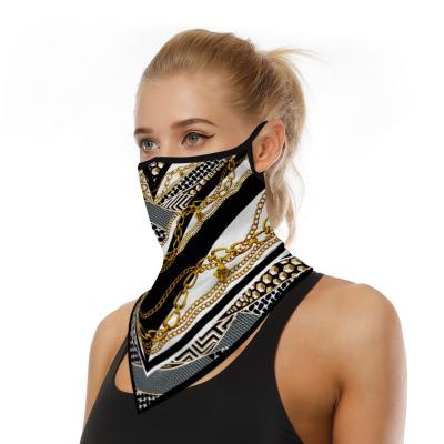 China Hot Selling Sunshading Headwear Fishing Half Neck Warmer Sunshading Printed Triangle Polyester Scarf Outdoor Face Cycling Cover for sale