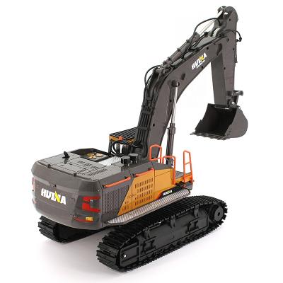 China 2020 New Remote Control Car Huina Excavator Construction Truck Gift Toys 1592 Alloy Metal Vehicle Model Engineering RC Car Remote Control RC Car for sale