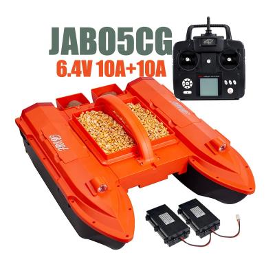 China Europe JABO5CG Big Double Hull Bait Boat Fishing Jabo Two 6.4V Batteries 4 Bait Silos Gps Autopilot Sonar Fish Finder Orange Plastic 5 5cg for sale