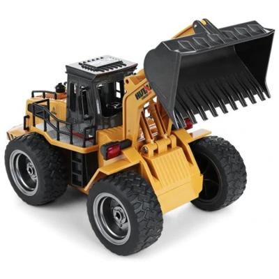 China RC Model 1:18 RC Bulldozer Toys HUINA 1520 2.4G 6CH RC Simulation Alloy Truck Construction Toy Wheel Loader for sale