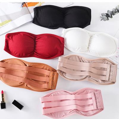 China High quality wholesale hot women's seamless lingerie push up sexy strapless girl tube Bandeau bra for sale