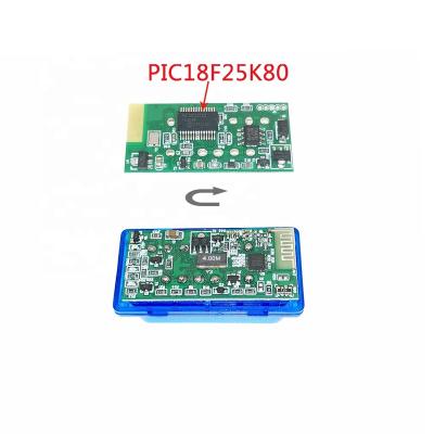 China ALL OBD2 Protocol Newest A Single Layer Super Blue Vehicle PCB Tooth ELM327 V1.5 PIC18F25K80 OBD2 Diagnostic Tool Mini ELM 327 V 1.5 25K80 for sale