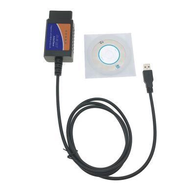 China Support All OBD2 Diagnostic Protocol ELM327 USB FTDI Scanner + 25K80 Chip Support Forscan MultiECU FiatECU For Automotive OBD2 for sale