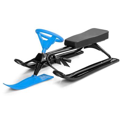 China Steering Ski Snow Scooter Racer Sled with Twin Brakes, Steel Frame and High Density HDPE Slider for Teens and Kids Ages 3 and SB-Sled-09B SB-Sled-09B for sale