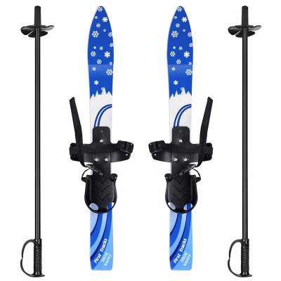 China Snow Ski Pole Set Beginner Kids Plastic Children First with Poles Fasteners Winter Snow Equipment Sports Skiing Christmas Gift SB-SKI-03B for sale