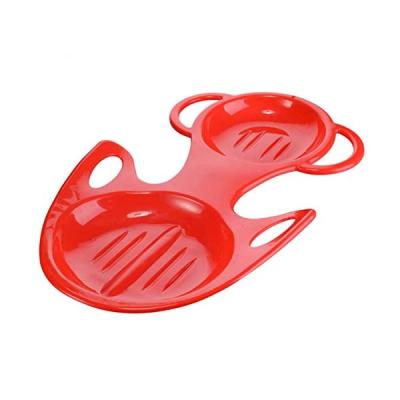 China Kids Red Color Plastic Double Snow Sled for sale