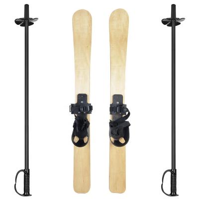 China 2022 Hot Selling Wooden Kids Bamboo Ski Set for sale