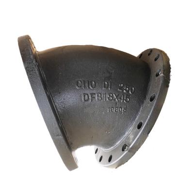 China Ductile Iron AWWA C110 Double Flanged Elbow Equal for sale