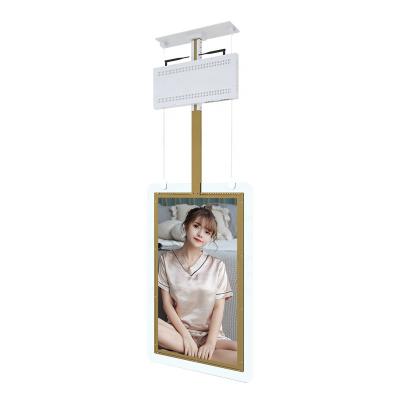 China Indoor Custom Solution 43 49 55 Inch 1920X1080 LCD Screen High Brightness Indoor Double Sided Mall Store Hanging Digital Signage for sale