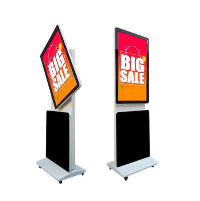 China 55 Inch Screen Indoor Floor Stand Rotating LCD Android Digital Signage Display Advertising Players for sale