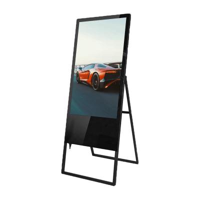 China SDK Floor Tilting Stand Standing 32 Inch Portable LCD Advertising Player Full HD Digital Signage for sale