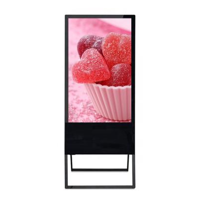 China SDK 49 55 Inch Display Media Player Mobile Foldable Advertising Screen Portable LCD Digital Signage Poster for sale