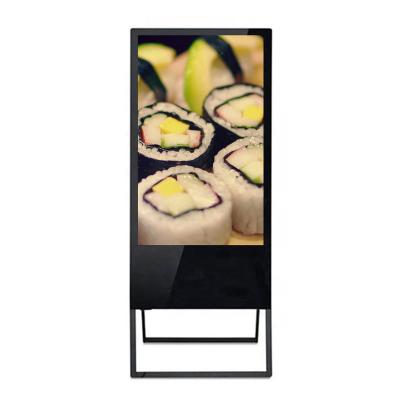 China Indoor Ultra Thin Standing LCD AD 43 Inch Indoor Digital Multi Floor Android Tilting Moving Bracket Advertising Poster for sale