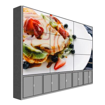 China SDK 49 55 Inch 2.0 3.5mm Seamless Splicing System Advanced Flexible TV Video Wall With Wall Mount Bracket Cabinet for sale