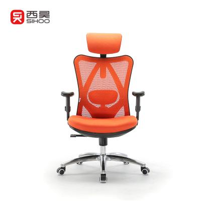 China (Size) Sihoo Adjustable Best Selling High Mesh Executive Ergonomic Boss Ergonomic Chair Comfortable Aftermarket M18 Chair Orange for sale