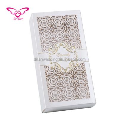 China Recyclable Ivory Wedding Invitation Box for sale