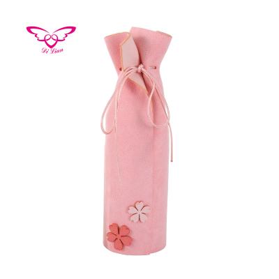 China Beautiful Creative Velvet Cherry Blossom Pen Holder Stationery Double Side Stand for sale