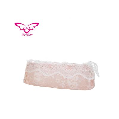 China Fashionable Elegant Wedding Favors Pink and White Lace Pen Bag for sale