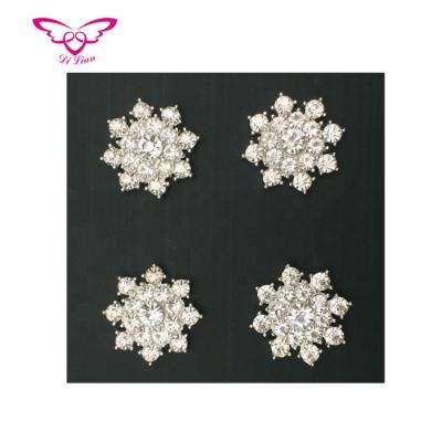 China Marry Beautiful Rhinestone Snowflake Wedding Invitation Accessory Brooch for sale