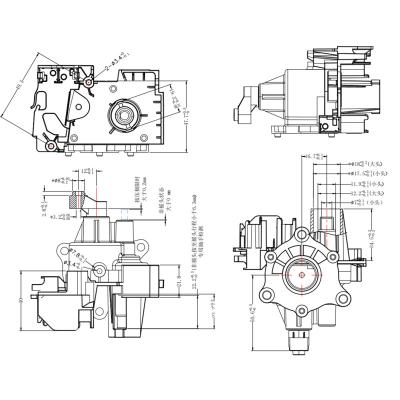 China Hotel New Design Popular Fan Parts Fan Motor Housing Wall Fan Parts Nylon Gearbox Gears for sale