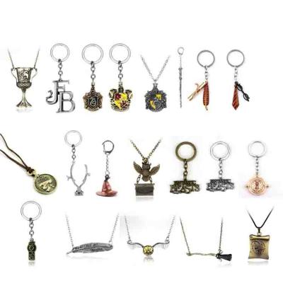 China Small MOQ Pendant Key Chain Jewelry Harry Potter Metal Keychain Various Shape Key Rings Gift for sale