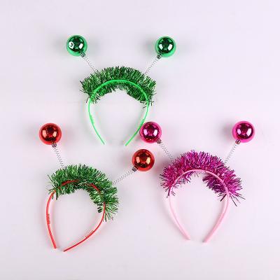 China Custom Funny Gift Antenna Aliens Party Headband Tinsel Foil Fringe Head Metallic Bopper for sale