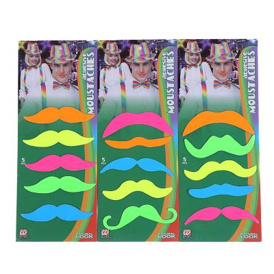 China Party Self Adhesive Rainbow Fake Gift Cosplay Mustache for sale