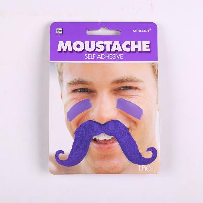 China Purple Fake Mustache Gift Party Beard Fake Mustache for sale