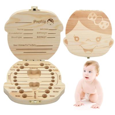 China Europe Wooden Keepsake Box Tooth Baby Box For Child / Children / Newborns for sale