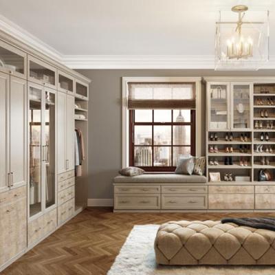 China Walk In Welbom Customized Walk In Robe Furniture Built-In Wardrobe Lacquer Wood Veneer Color Construction In Wardrobe Cupboard for sale