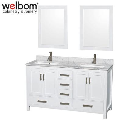 China Durable Customize Best Price High Gloss White Bathroom Cabinet for sale