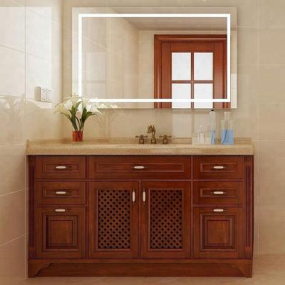 China Modern Customized Elegant Wooden Mirror Bathroom Vanity Cabinet for sale