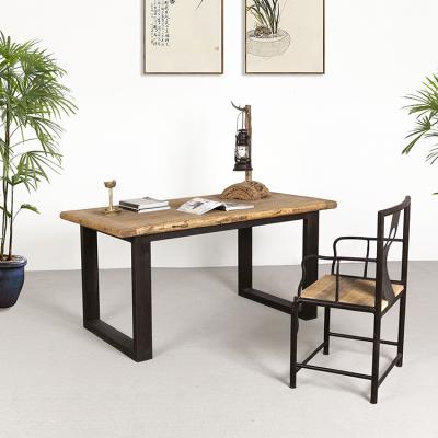 China Rustic Repurposed Industrial Solid Wood Solid Wood Dining Table for sale